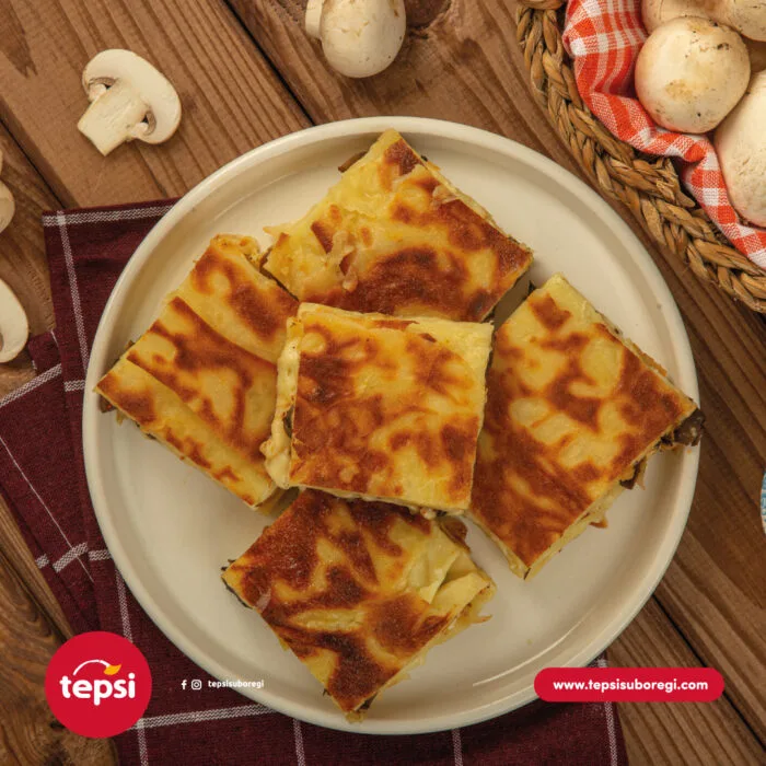 Tepsi Mantar Kasarli Su Boregi 5